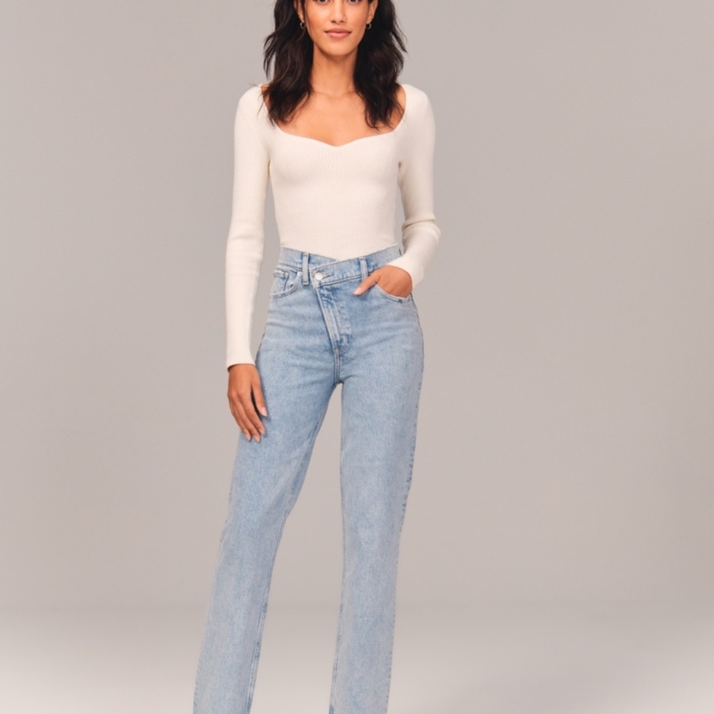 Abercrombie & Fitch Blue Straight Leg Jeans